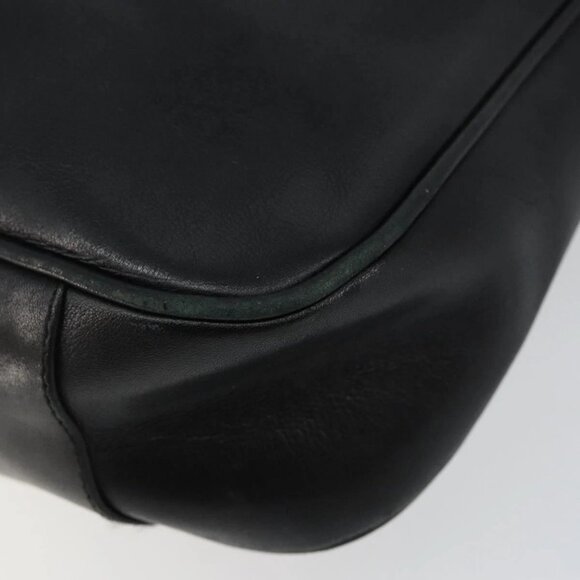 GUCCI Bamboo Hand Bag Leather Black Gold 001 3754 1638 Auth BA6049 - Picture 11 of 16